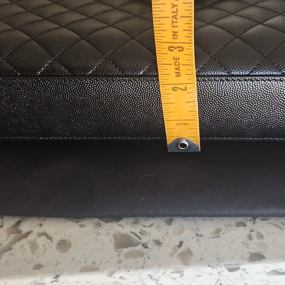 Yves Saint Laurent Black Envelope in Matelasse Lambskin - EUC - Picture 15 of 16
